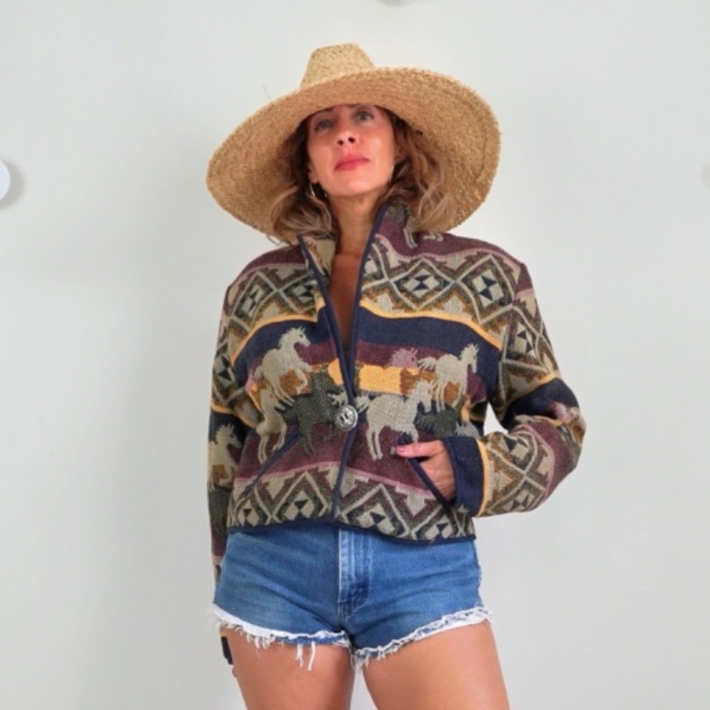 New Identity Tapestry‎ Horse Blazer Jacket M